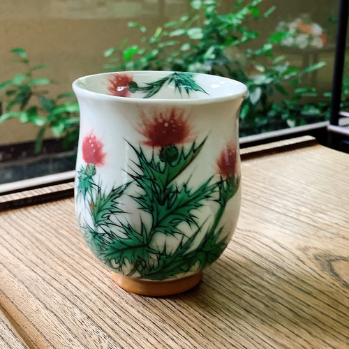陶葊　　京焼　　ふくりん湯呑み 陶葊京焼ふくりん湯呑み