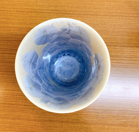 【特別セット価格】京焼・清水焼花結晶 フリーカップ(縹＋銀藤) 5枚目の画像