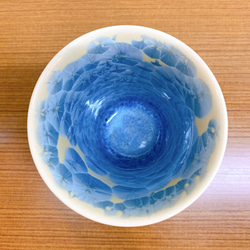 【特別セット価格】京焼・清水焼花結晶 フリーカップ(縹＋銀藤) 7枚目の画像