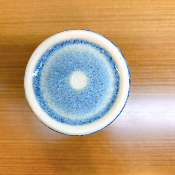 【特別セット価格】京焼・清水焼花結晶 フリーカップ(縹＋銀藤) 8枚目の画像