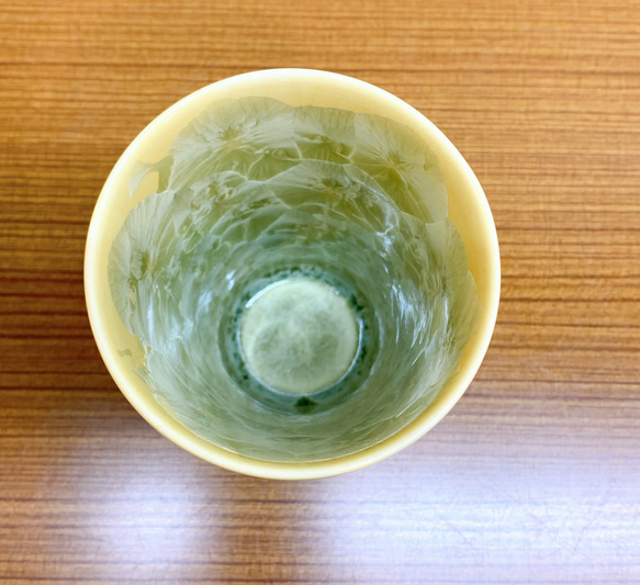 【特別セット価格】京焼・清水焼 花結晶なごみカップセット(黄＋金華) 5枚目の画像