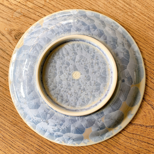 京焼・清水焼 花結晶 6寸丸皿(銀藤) 中皿 京焼・清水焼窯元 陶