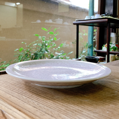 京焼・清水焼 花結晶 6寸丸皿(ピンク) 中皿 京焼・清水焼窯元 陶