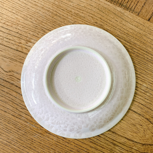 京焼・清水焼 花結晶 6寸丸皿(ピンク) 中皿 京焼・清水焼窯元 陶