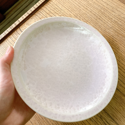京焼・清水焼 花結晶 6寸丸皿(ピンク) 中皿 京焼・清水焼窯元 陶