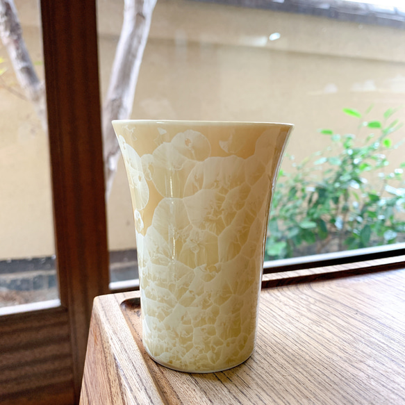 京焼・清水焼花結晶 フリーカップ(金華) 1枚目の画像