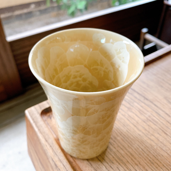 京焼・清水焼花結晶 フリーカップ(金華) 2枚目の画像