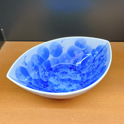 京焼・清水焼 花結晶 サラダボウル(青) お椀・ボウル・鉢 京焼