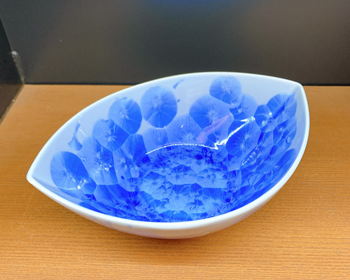 京焼・清水焼 花結晶 サラダボウル(青) お椀・ボウル・鉢 京焼