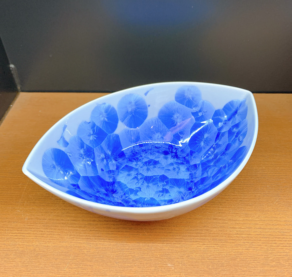 京焼・清水焼 花結晶 サラダボウル(青) お椀・ボウル・鉢 京焼・清水焼
