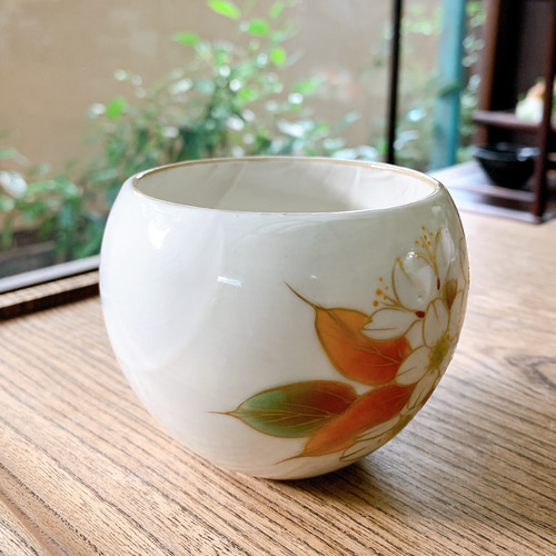 京焼・清水焼 陶あん】玉湯呑み 山桜 湯呑み 京焼・清水焼窯元 京焼・清水焼 陶あん】玉湯呑み 山桜 湯呑み 京焼・清水焼窯元