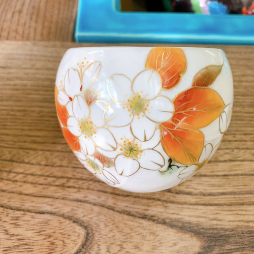 京焼・清水焼 陶あん】玉湯呑み 山桜 湯呑み 京焼・清水焼窯元 京焼・清水焼 陶あん】玉湯呑み 山桜 湯呑み 京焼・清水焼窯元
