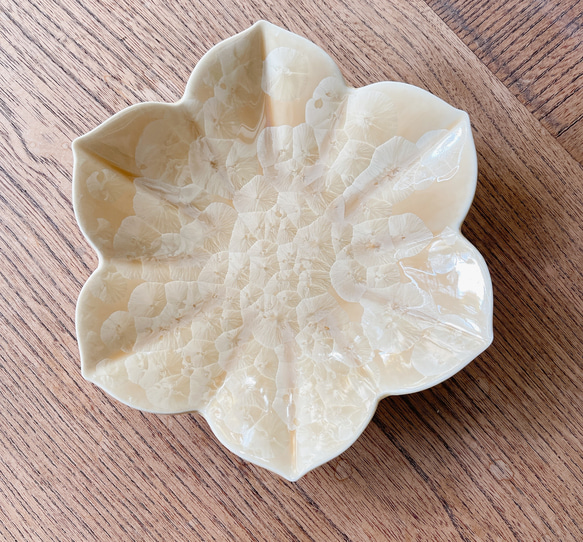 清水焼 花結晶 花型皿(金花) 中皿 京焼・清水焼窯元 陶あん 通販