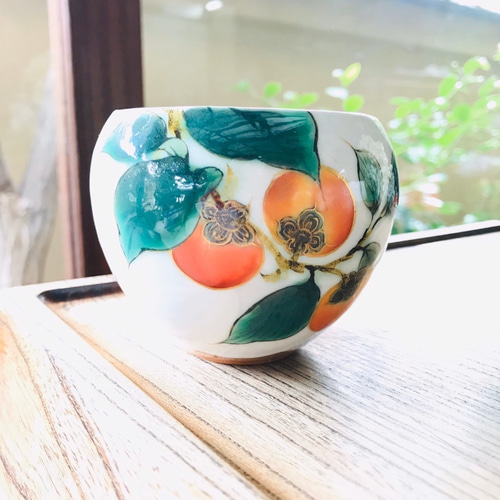 京焼・清水焼 陶あん】玉湯呑み 小柿 湯呑み 京焼・清水焼窯元 陶あん