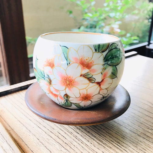 京都・陶あん「桜」陶板☆送料込