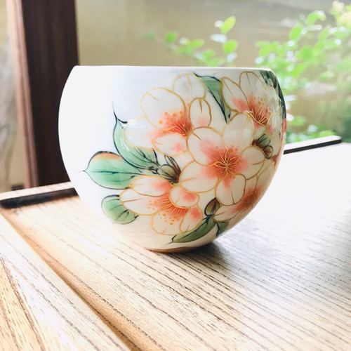 京焼・清水焼 陶あん】玉湯呑み 桜 湯呑み 京焼・清水焼窯元 陶
