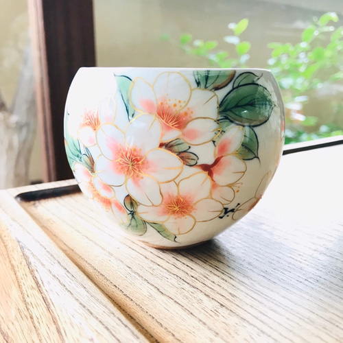 京焼・清水焼 陶あん】玉湯呑み 桜 湯呑み 京焼・清水焼窯元 陶