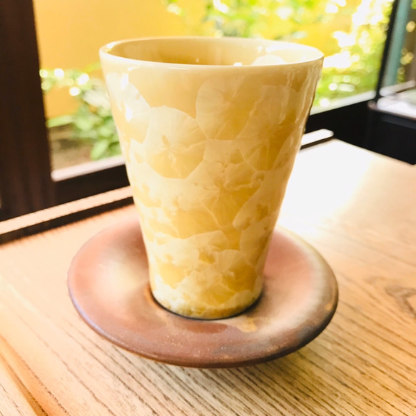 京焼・花結晶 なごみカップ(金花) 1枚目の画像