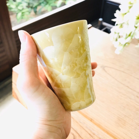 京焼・花結晶 なごみカップ(金花) 5枚目の画像