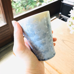 京焼・花結晶 なごみカップ(銀藤) 5枚目の画像