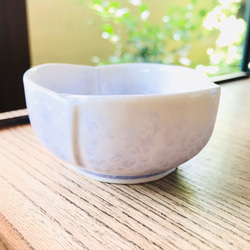 京焼・花結晶 小鉢(うす紫) 2枚目の画像