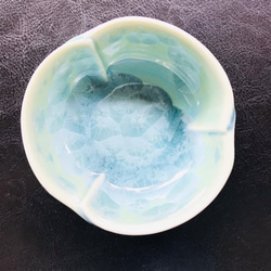 京焼・花結晶 小鉢(グリーン) 3枚目の画像