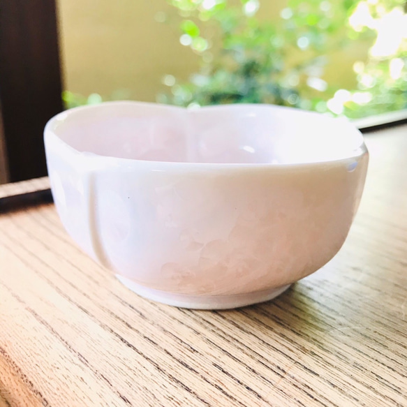 京焼・花結晶 小鉢(ピンク) 2枚目の画像