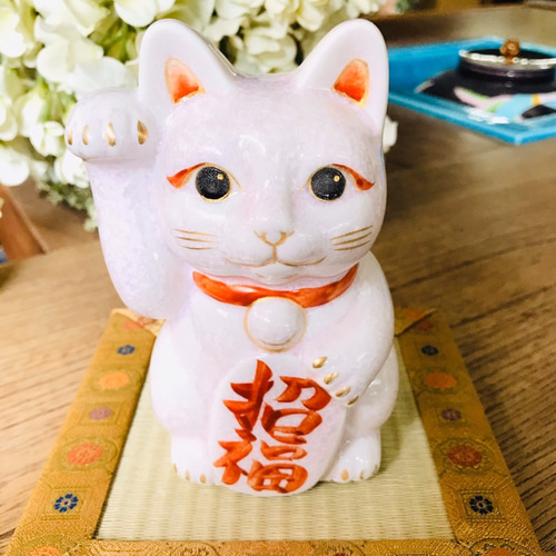 陶あん花結晶招き猫