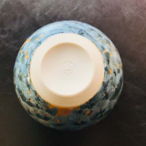 清水焼 花結晶 玉湯呑み(灰青) 湯呑み 京焼・清水焼窯元 陶あん 通販
