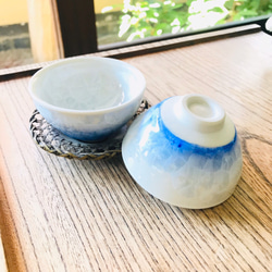 京焼陶庵花模様の陶器製茶碗2個セット 京焼・清水焼 土渕陶あん(陶あん窯) 五色花結晶お茶呑茶碗 – SEIKADO