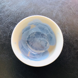 清水焼 花結晶 ふくりんぐい呑(銀藤) 3枚目の画像