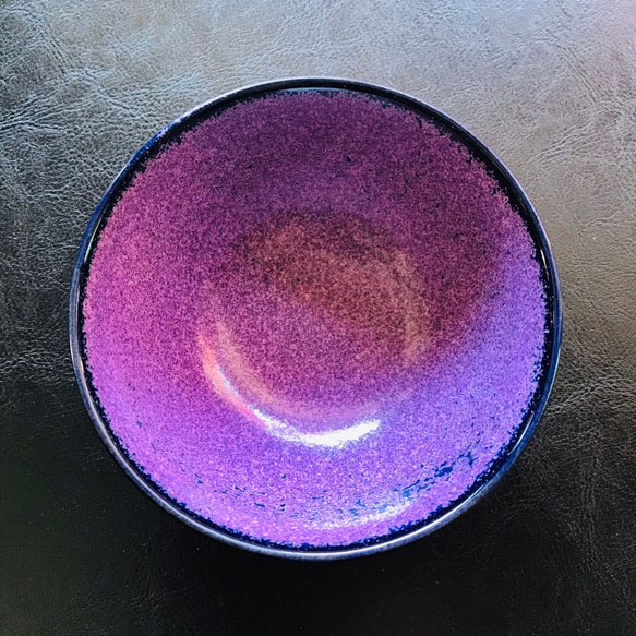 清水焼 紫結晶 ご飯茶碗 3枚目の画像