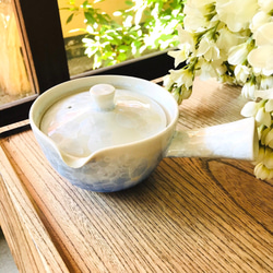 清水焼 花結晶 急須(青グラデーション) ポット・急須 京焼・清水焼窯元