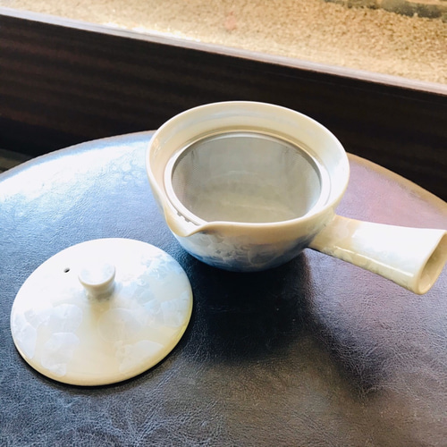 清水焼 花結晶 急須(青グラデーション) ポット・急須 京焼・清水焼窯元