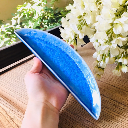 新品　清水焼　大型灰皿　花器　水盤　青釉　京焼　プレゼント　開店祝　新築祝 新品 清水焼 大型灰皿 花器 水盤 青釉 京焼 プレゼント 開店祝