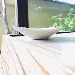 京焼・花結晶 角豆皿(ピンクグラデーション) 2枚目の画像