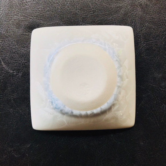 京焼・花結晶 角豆皿(ピンクグラデーション) 4枚目の画像