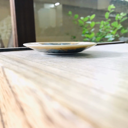 京焼・花結晶 丸豆皿(灰青) 2枚目の画像