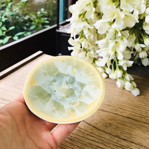 花結晶　豆皿 陶あん 花結晶 豆皿 10cm 京焼 清水焼 複数あり まとめ売り可