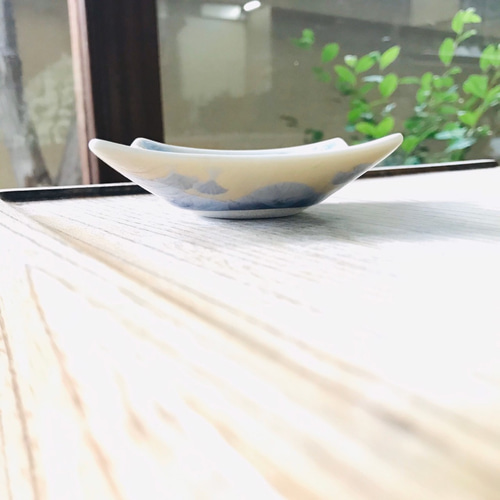 京焼・花結晶 角豆皿(銀藤) 薬味皿・豆皿 京焼・清水焼窯元 陶