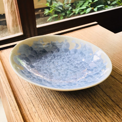 京焼・花結晶 ダエン鉢 中(銀藤) 1枚目の画像