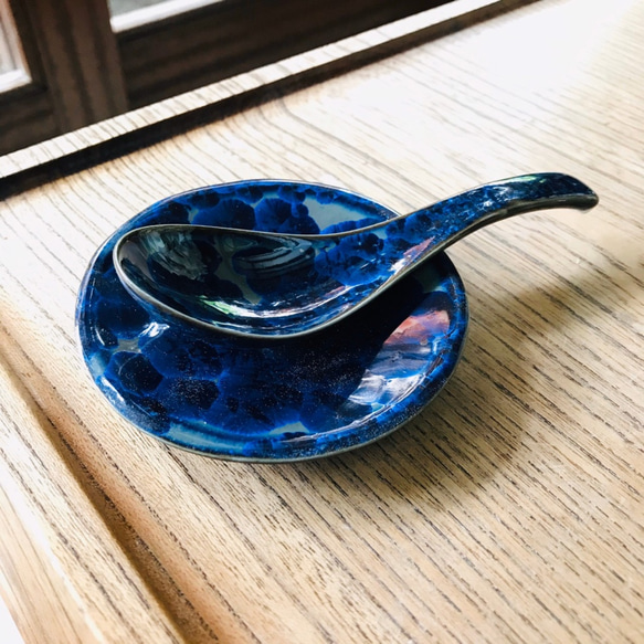 京焼・花結晶 レンゲ(青墨) カトラリー 京焼・清水焼窯元 陶あん 通販