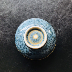 清水焼 花結晶 ふくりん茶碗(小) 灰青 4枚目の画像