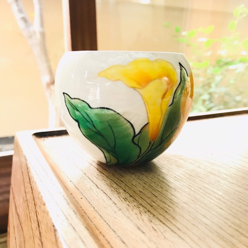 京焼 清水焼 陶あん 色絵付け 花器 c-2 京焼 清水焼 陶あん 花結晶 酒器 片口 選べる全15色 : 陶あん