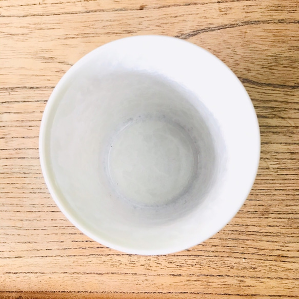 清水焼 花結晶 焼酎杯(白) 3枚目の画像
