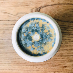 清水焼 花結晶 焼酎杯(灰青) 4枚目の画像