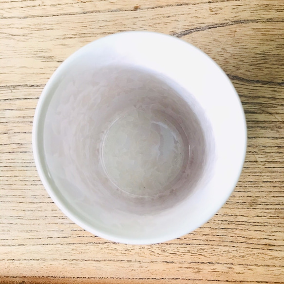 清水焼 花結晶 焼酎杯(ピンク) 3枚目の画像