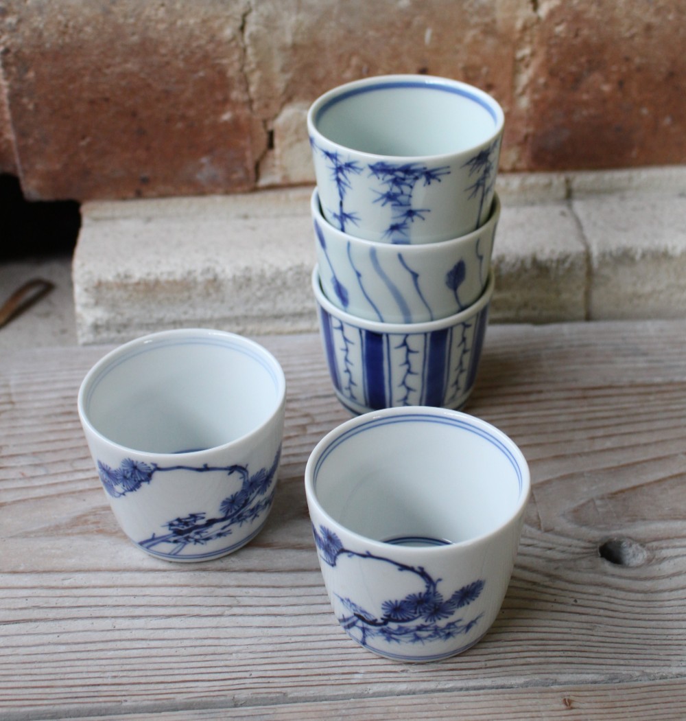 染付ぶどう絵紋有り2枚セット