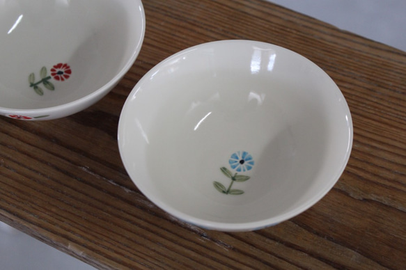 松尾摂子 絵　フロル 三色の花ごはん茶碗 10枚目の画像