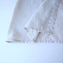送料無料　S～5L選べる7サイズ　マキシワンピース　麻　フリル衿　チューリップ袖　ベージュ 10枚目の画像